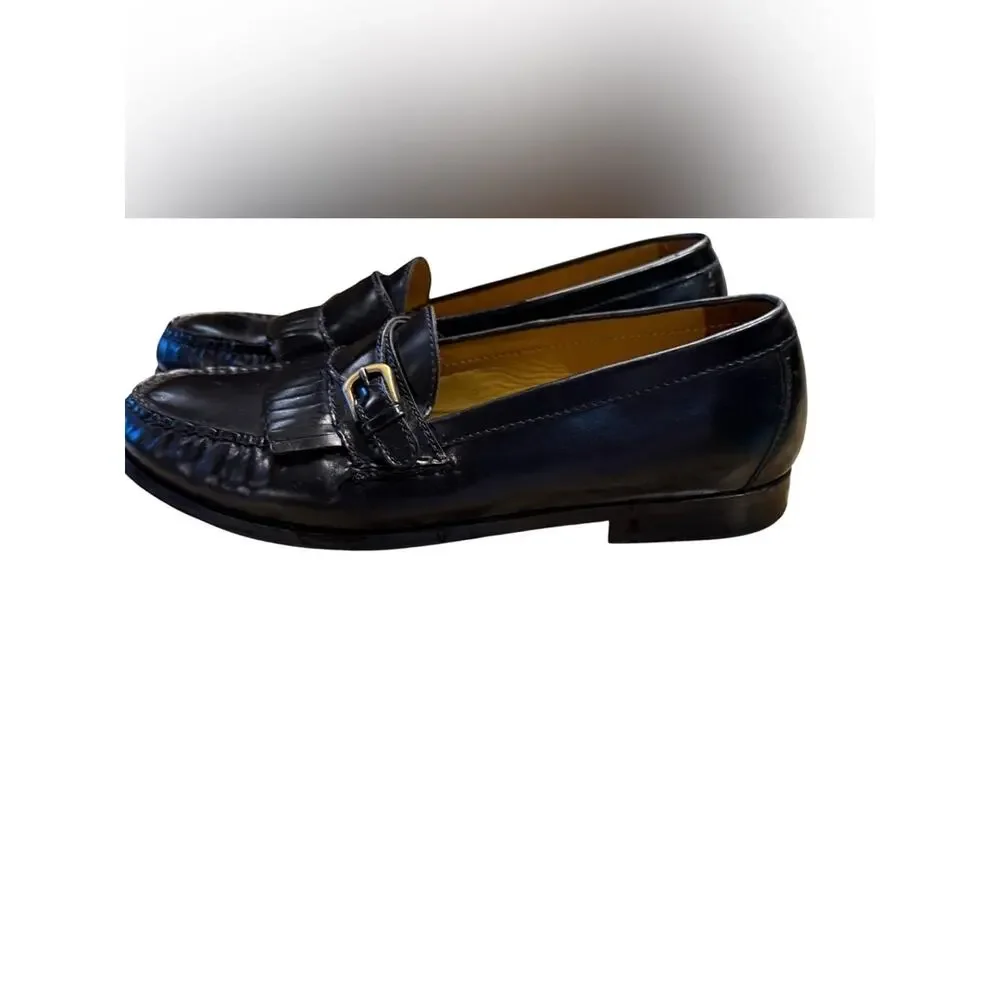 Cole Haan Men’s 10.5 Classic Black Leather Kiltie Loafers